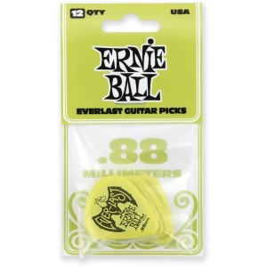 Ernie Ball Everlast 12 Pack Delrin Picks, 0.88mm
